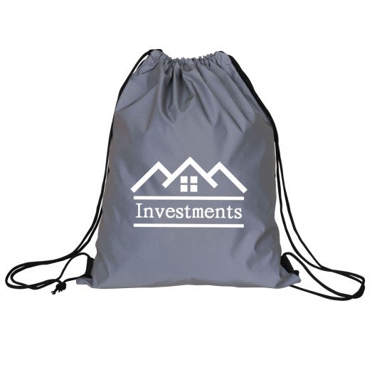 Promotional Reflective Drawstring Backpacks